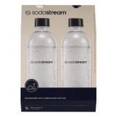 Set 2 sticle carbonatare Sodastream, plastic, 1L, Alb/Negru 