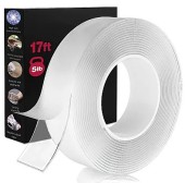 Set 3 Banda Ivy Grip 2 CM x 300 CM din SILICON transparent dublu adeziva incolora JK