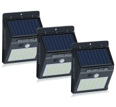 Set 3 Lampi BRIGHT 30 LED Solare cu senzor de miscare si lumina 1 mod ILUMINARE