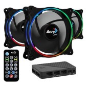 Set 3 ventilatoare Aerocool Eclipse Pro 120mm, iluminare aRGB