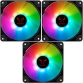 Set 3 ventilatoare Riotoro Quiet Storm 120mm, iluminare RGB