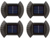 Set 4 Lampi solare cu lumina bidirectionala 2 led / lampa 