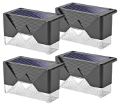 Set 4 Lampi Solare pentru Gard si Stalp cu Senzor de Miscare