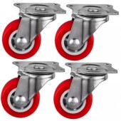 Set 4 Roti 40mm Rosii Pivotante ROTILE