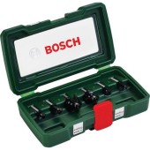 Set 6 freze de profilare Bosch, pentru lemn, tija 8mm, ambalaj de plastic