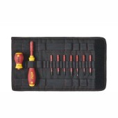 Set biti Wiha WH41232, 2 surubelnite, geanta pliabila, 10 piese (Rosu/Negru)