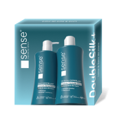 Set cadou DoubleSilk Lime cu sare de mare 330ml sapun si gel de dus