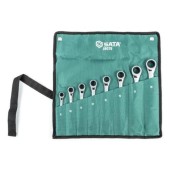 Set chei combinate Sata, cu clichet 8-19 mm, 8 piese (Verde)