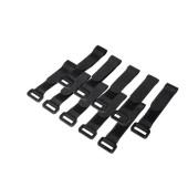 Set curele legatura, LogiLink, 10 bucati, 150 x 20 mm, Negru