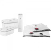 Set cutii alimentare Zwilling, S/M, Fresh & Save, Plastic/Sticla, Trasparent/Alb