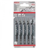 Set de 5 panze de ferastrau vertical Bosch T 144 DP, Precision for Wood, 100 mm