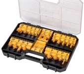 Set freze pentru lemn DeWalt DT90017-QZ, 8 mm, 22 piese (Galben/Negru)