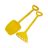 Set lopata+grebla, galben