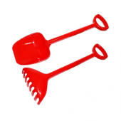 Set lopata+grebla, rosu