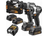 Set masini de gaurit si insurubat DeWalt Mclaren, MET-14501, 2 acumulatori, 18 V, 1.7 Ah, incarcator, valiza (Portocaliu/Negru)