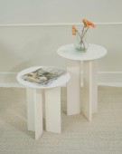 Set masuta de cafea, Rotexa, Leo (55 + 45), MDF , Crem