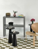 Set masuta de cafea, Rotexa, Lilyum (57 + 47), MDF , Negru