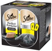 SHEBA Perfect Portions Tăviţă pateu superior cu Pui 225g (3x2x37,5g)