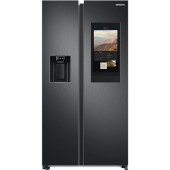 Side by Side Samsung RS6HA8891B1/EF, 614 l, No Frost, Family Hub, Twin Cooling Plus, SmartThings, WiFi, Compresor Digital Inverter, Clasa E, H 178 cm, Dark Inox