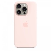 Silicon with MagSafe for iPhone 15 Pro - light pink