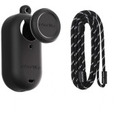 Silicone case with a leash Sunnylife for Insta360 GO 3S (black)