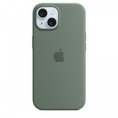 Silicone with MagSafe for iPhone 15 - cypress