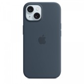 Silicone with MagSafe for iPhone 15 - storm blue