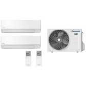 Sistem aer conditionat Panasonic CS-TZ25WKEW, pentru 2 incaperi, multisplit, compus din unitate exterioara de CU-2Z50TBE, R32, 3.2 kW- 7.7 kW, unitati interioare 2 x 9000 BTU (Alb)