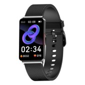 Smartband iSEN EP08, Ecran HD 1.57inch, ECG, Glicemie, Ritm cardiac, Presiune sanguina, Oxigen, Monitorizare somn, Bluetoth, IP67 (Negru)