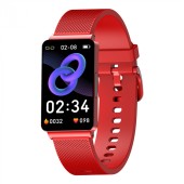 Smartband iSEN EP08 Rosu, 1.57 , HD, ECG, Glicemie, Ritm cardiac, Presiune sanguina, Oxigen, Monitorizare somn, Bt v5.1, IP67, 210mAh