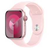 Smartwatch Apple Watch 9 GPS + Cellular, 45mm Pink Aluminium Case, Light Pink Sport Band - M/L