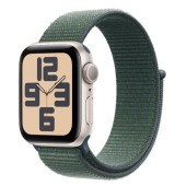 Smartwatch Apple Watch SE (2024), GPS, Carcasa Starlight Aluminium 40mm, ecran LTPO OLED, 32GB, curea Lake Green Sport Loop (Verde)