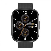 Smartwatch Fitness Wellness Zeblaze GTS 3 Plus, Negru, Display Amoled 2.15 HD, Apel telefonic Hi-Fi Bluetooth, Asistare vocala offline, Moduri sport 100+, Monitorizare sanatate 24 24, IP68, 300mAh