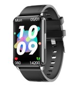 Smartwatch iSEN EP02, Display TFT 1.3inch, ECG, Ritm cardiac, Presiune sanguina, Glicemie, Oxigen, Monitorizare somn, Bluetooth, Waterproof IP67 (Negru)