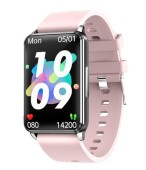 Smartwatch iSEN EP02, Display TFT 1.3inch, ECG, Ritm cardiac, Presiune sanguina, Glicemie, Oxigen, Monitorizare somn, Bluetooth, Waterproof IP67 (Roz)