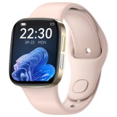 Smartwatch iSEN JL08 Gold+Roz, 1.72 inch HD, Apel bluetooth, Asistent vocal, HR, Glicemie, VO2max, ECG, temperatura, NFC, IP67, 270mAh