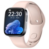 Smartwatch iSEN JL08 Gri+Roz, 1.72 inch HD, Apel bluetooth, Asistent vocal, HR, Glicemie, VO2max, ECG, temperatura, NFC, IP67, 270mAh