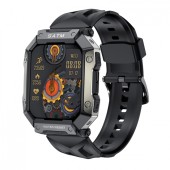 Smartwatch iSEN Watch PG333 Negru, Functia Apelare, IPS 1.92 , Monitorizare functii vitale, Bt v5.01, IP68, 340 mAh