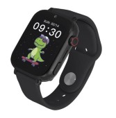 Smartwatch Kids Nice Pro 4G, Apel video, Termometru, Waterproof IP65 (Negru)