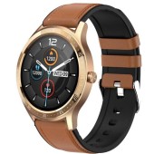 Smartwatch Maxcom FW43 Cobalt 2, ecran TFT 1.28inch, IP67, bratara TPU, Bluetooth (Negru/Auriu)