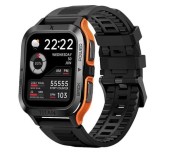 Smartwatch Maxcom FW67 Titan PRO, Bluetooth, Ecran IPS LCD 1.85inch, Monitorizare ritm cardiac, Puls, Oxigen din sange (Negru/Portocaliu)