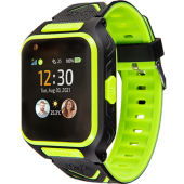 Smartwatch MyKi 4 LTE, Ecran IPS 1.4inch, Bluetooth, 4GB Flash, Camera 2MP, Apeluri vocale si video, Tripla localizare, Wi-Fi, Waterproof IP67 (Verde/Negru)