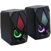 spacer Boxe Gaming Spacer 2.0, RMS 6W (2x3W), 4xLED, Negru