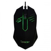 spacer Mouse Optic Spacer SPMO-M20, RGB LED, USB, Negru