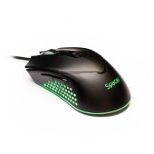 spacer Mouse SPGM-ALIEN-NOVA Spacer, gaming, cu fir, USB, optic, 12.000 dpi, butoane/scroll 7/1, iluminare RGB, Negru