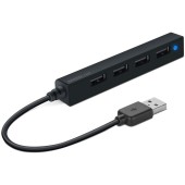 Speed Link Hub USB Speedlink SNAPPY SLIM, 4 porturi, USB 2.0, pasiv, Negru