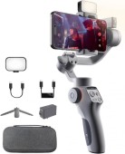 Stabilizator gimbal pe 3 axe FunSnap Capture 5 Gri, Rotatie 360 , AI face tracking, Fill light, Display LCD, Control prin gesturi