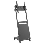 Stand TV mobil pe roti, multifunctional, 25 - 55 inch, reglabil, Techly ICA-TR54, Negru