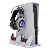 Stand vertical White Shark Kimura pentru PS5, Multifunctional