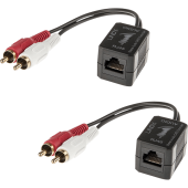 Stereo Audio Extender Cat.5/6 500m 2x RCA